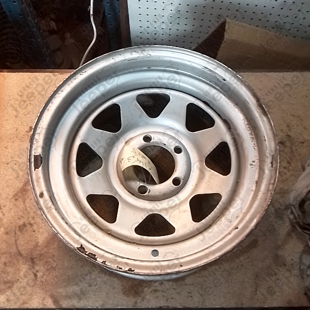 Occasion : Jante en acier 5x114,3 - 7x15 pour Jeep YJ, TJ, XJ, KJ, ZJ, ZG