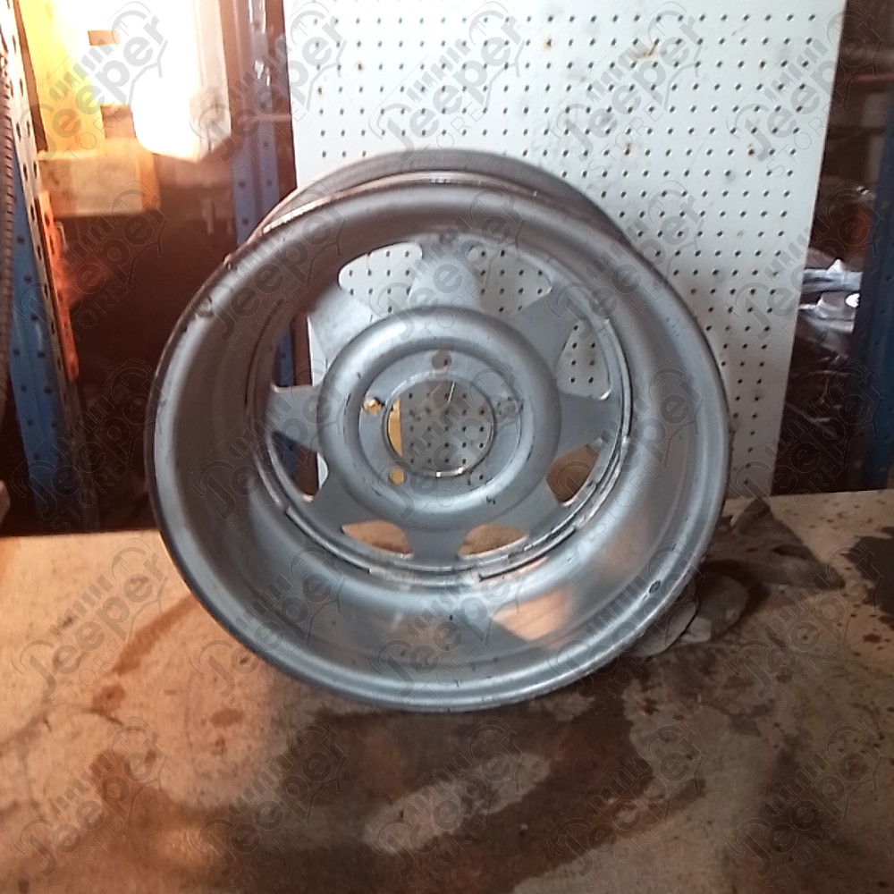 Occasion : Jante en acier 5x114,3 - 7x15 pour Jeep YJ, TJ, XJ, KJ, ZJ, ZG