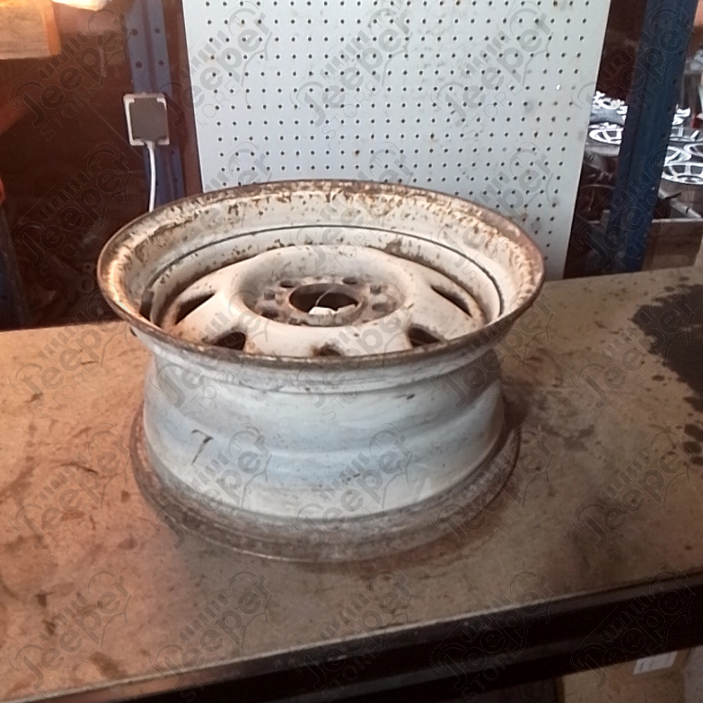 Occasion : Jante en acier 5x114,3 - 7x15 pour Jeep YJ, TJ, XJ, KJ, ZJ, ZG