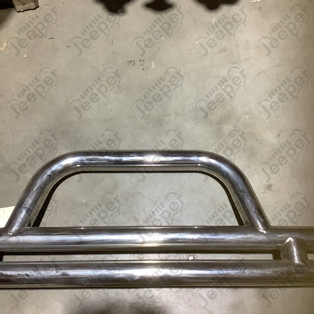 Occasion : Pare chocs avant acier / inox sans fixation pour Jeep Wrangler JK