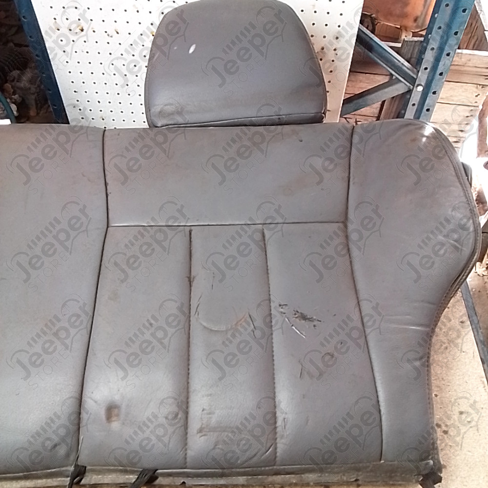 Occasion : Dossier banquette arrière gris en cuir + appuis tête pour Jeep Cherokee XJ