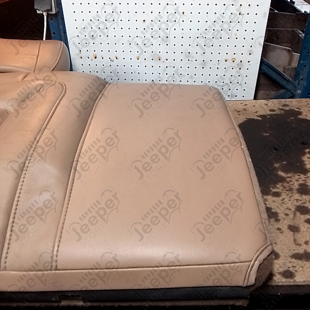 Occasion : Dossier 2/3 banquette arrière beige en cuir + appui tête pour Jeep Grand Cherokee WJ, WG