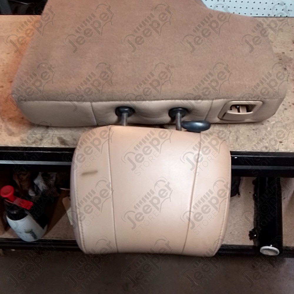 Occasion : Dossier 1/3 banquette arrière beige en cuir + appui tête pour Jeep Grand Cherokee WJ, WG
