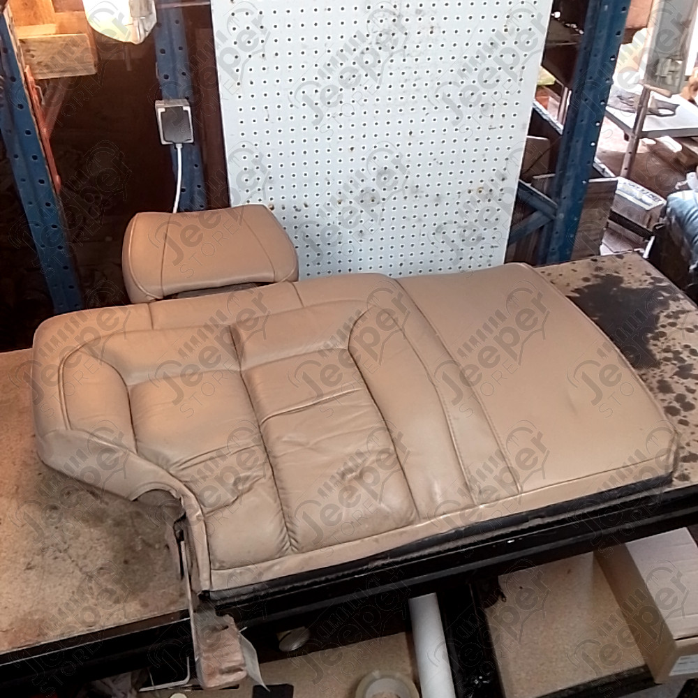 Occasion : Dossier 2/3 banquette arrière beige en cuir + appui tête pour Jeep Grand Cherokee WJ, WG