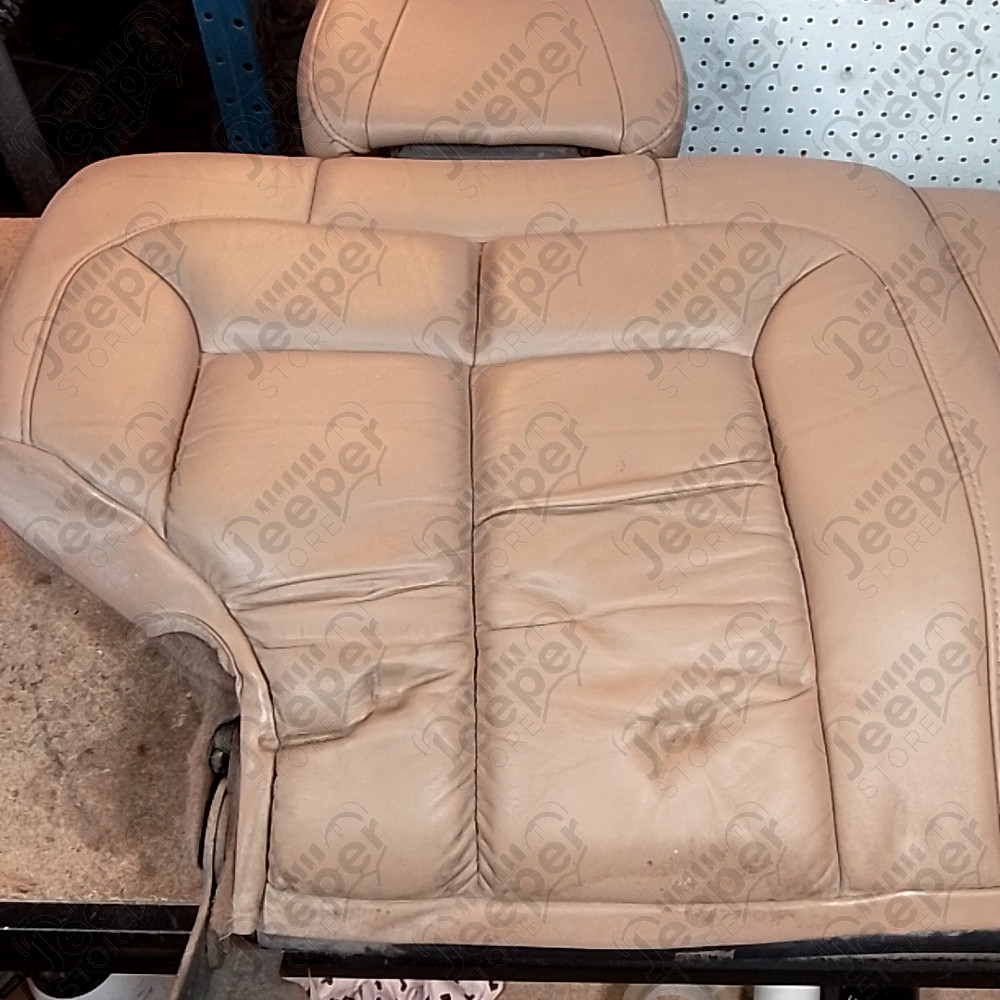 Occasion : Dossier 2/3 banquette arrière beige en cuir + appui tête pour Jeep Grand Cherokee WJ, WG
