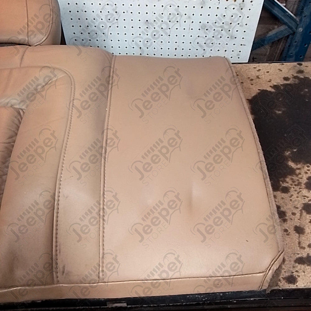 Occasion : Dossier 2/3 banquette arrière beige en cuir + appui tête pour Jeep Grand Cherokee WJ, WG