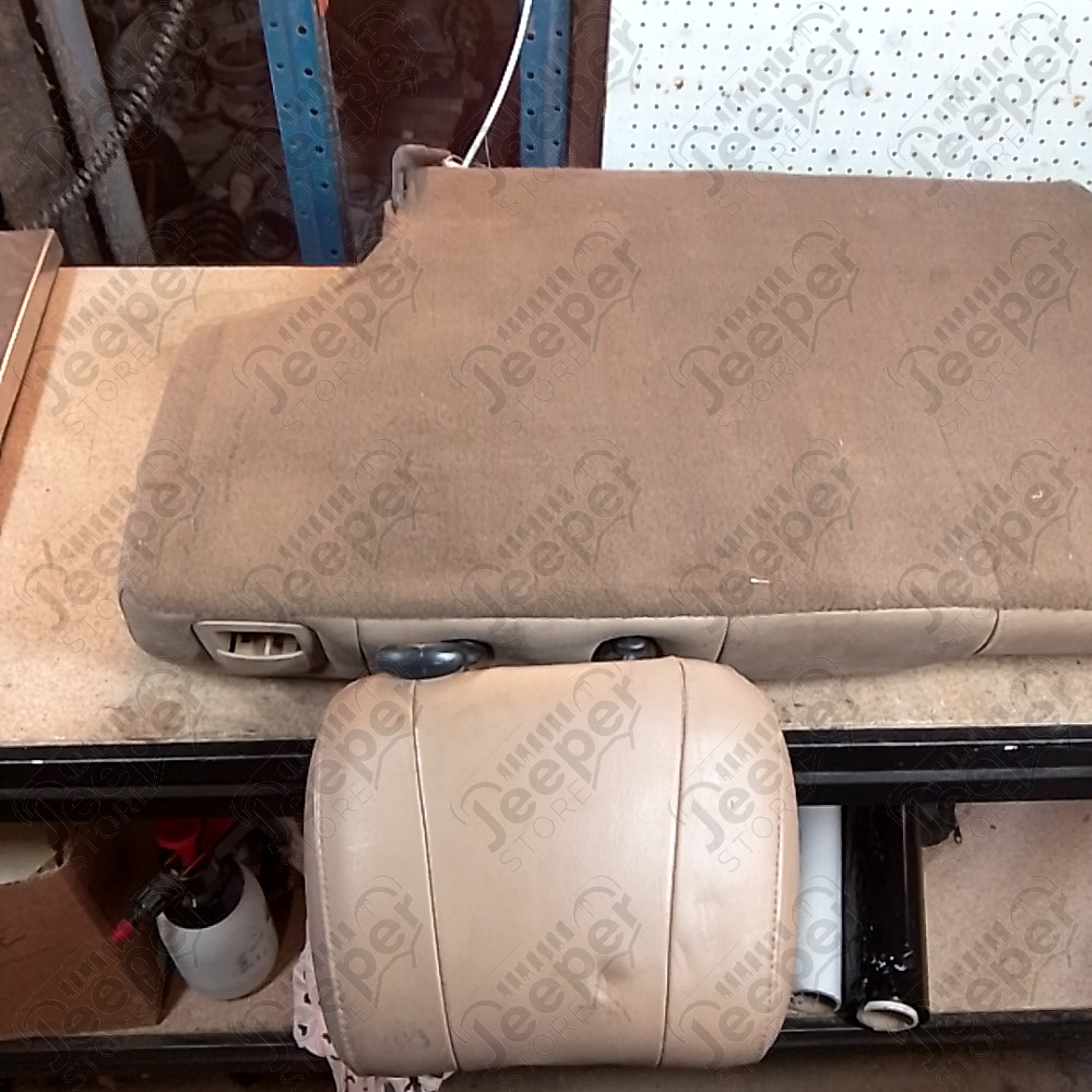 Occasion : Dossier 2/3 banquette arrière beige en cuir + appui tête pour Jeep Grand Cherokee WJ, WG