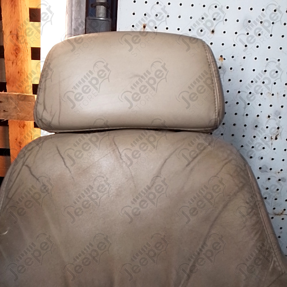 Occasion : Siège conducteur beige en cuir (sans son socle) + appui tête pour Jeep Cherokee XJ