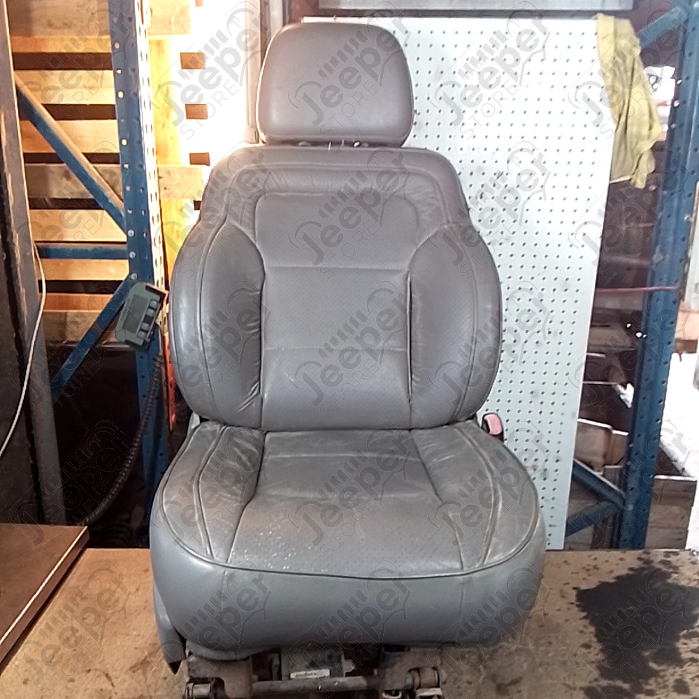Occasion : Siège passager gris en cuir (sans son socle) + appui tête pour Jeep Grand Cherokee ZJ, ZG