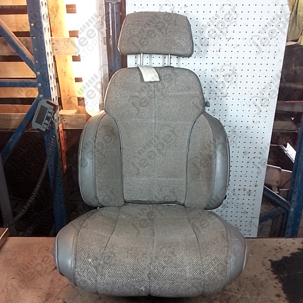 Occasion : Siège conducteur gris en tissu/cuir pour 2 portes + appui tête pour Jeep Cherokee XJ