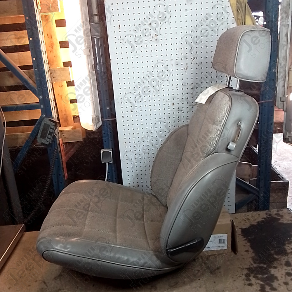 Occasion : Siège conducteur gris en tissu/cuir pour 2 portes + appui tête pour Jeep Cherokee XJ