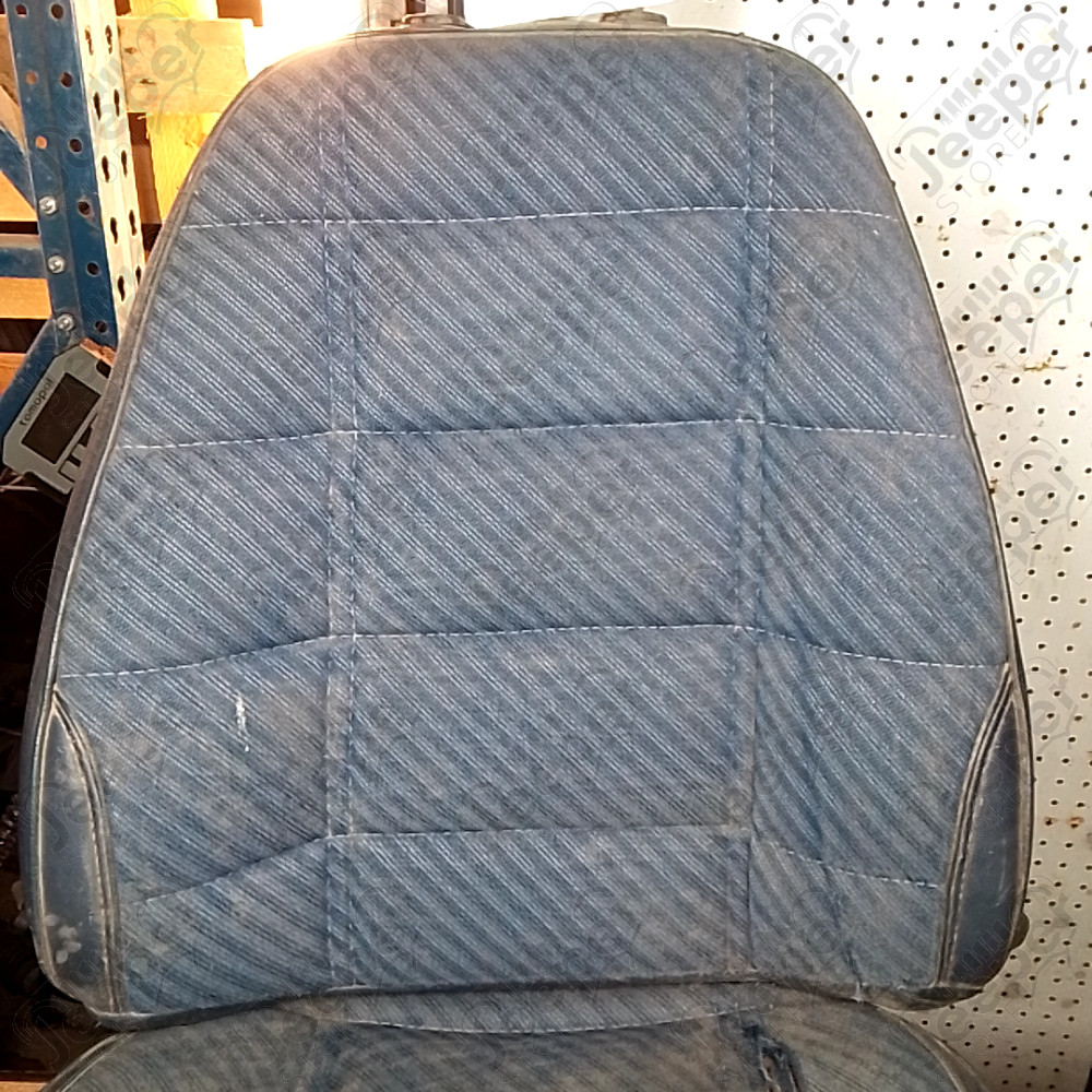 Occasion : Siège conducteur bleu en tissu (sans son socle) + appui tête pour Jeep Cherokee XJ