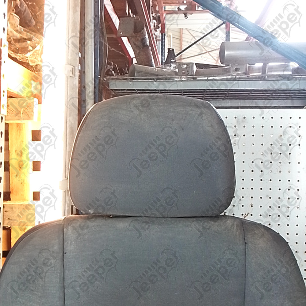 Occasion : Siège passager gris/noir en tissu/cuir (sans son socle) + appui tête pour Jeep Cherokee XJ