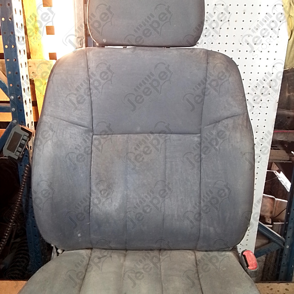 Occasion : Siège passager gris/noir en tissu/cuir (sans son socle) + appui tête pour Jeep Cherokee XJ