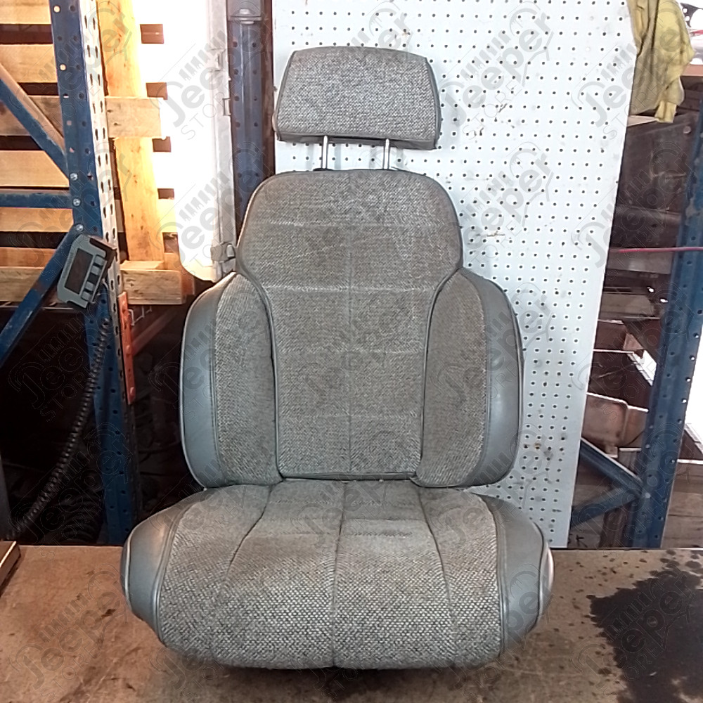 Occasion : Siège passager gris en tissu/cuir pour 2 portes + appui tête pour Jeep Cherokee XJ