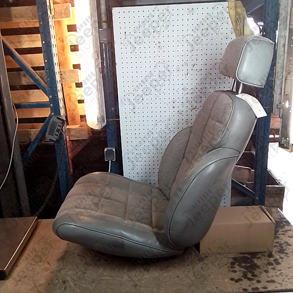 Occasion : Siège passager gris en tissu/cuir pour 2 portes + appui tête pour Jeep Cherokee XJ