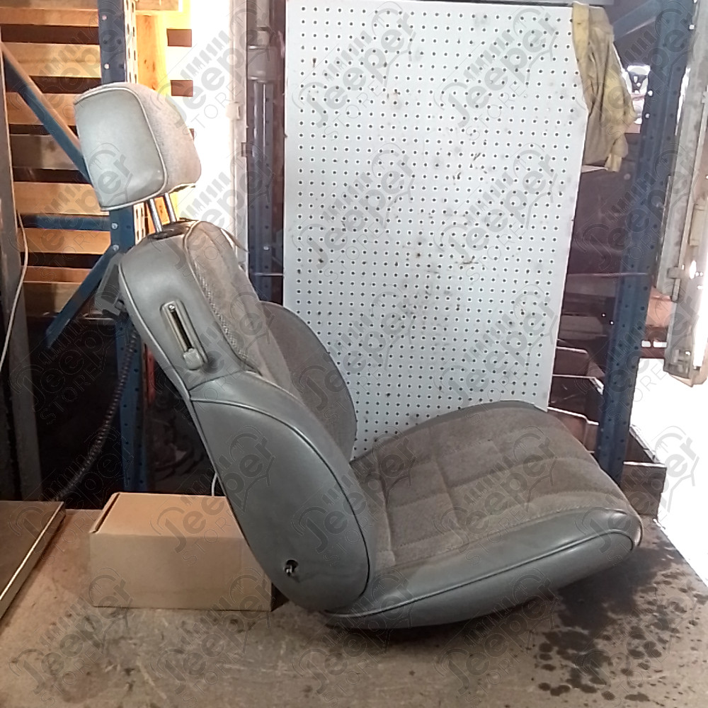 Occasion : Siège passager gris en tissu/cuir pour 2 portes + appui tête pour Jeep Cherokee XJ