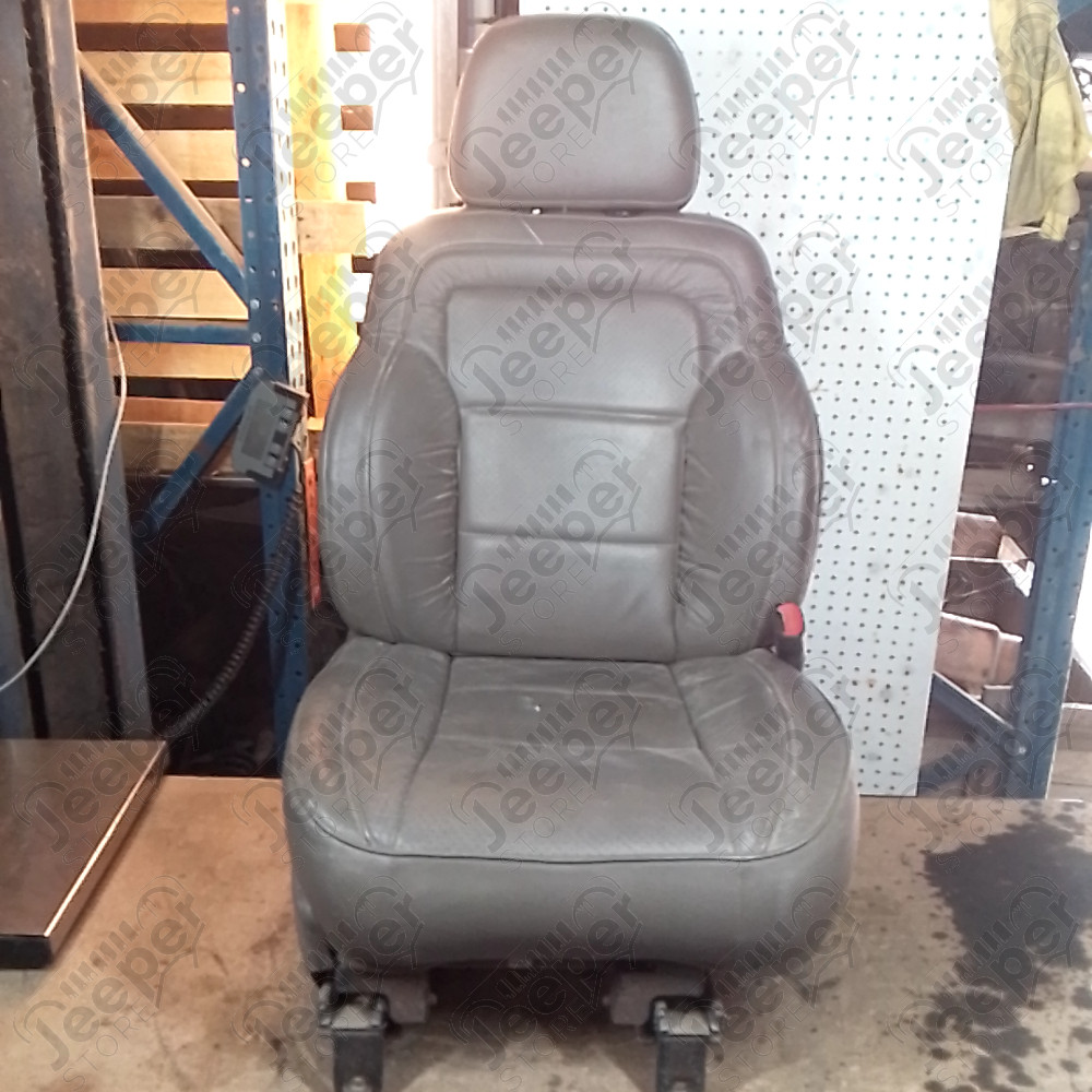 Occasion : Siège passager chocolat en cuir (sans son socle) + appui tête pour Jeep Grand Cherokee ZJ, ZG