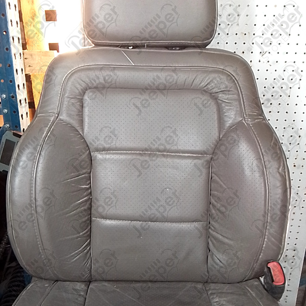 Occasion : Siège passager chocolat en cuir (sans son socle) + appui tête pour Jeep Grand Cherokee ZJ, ZG