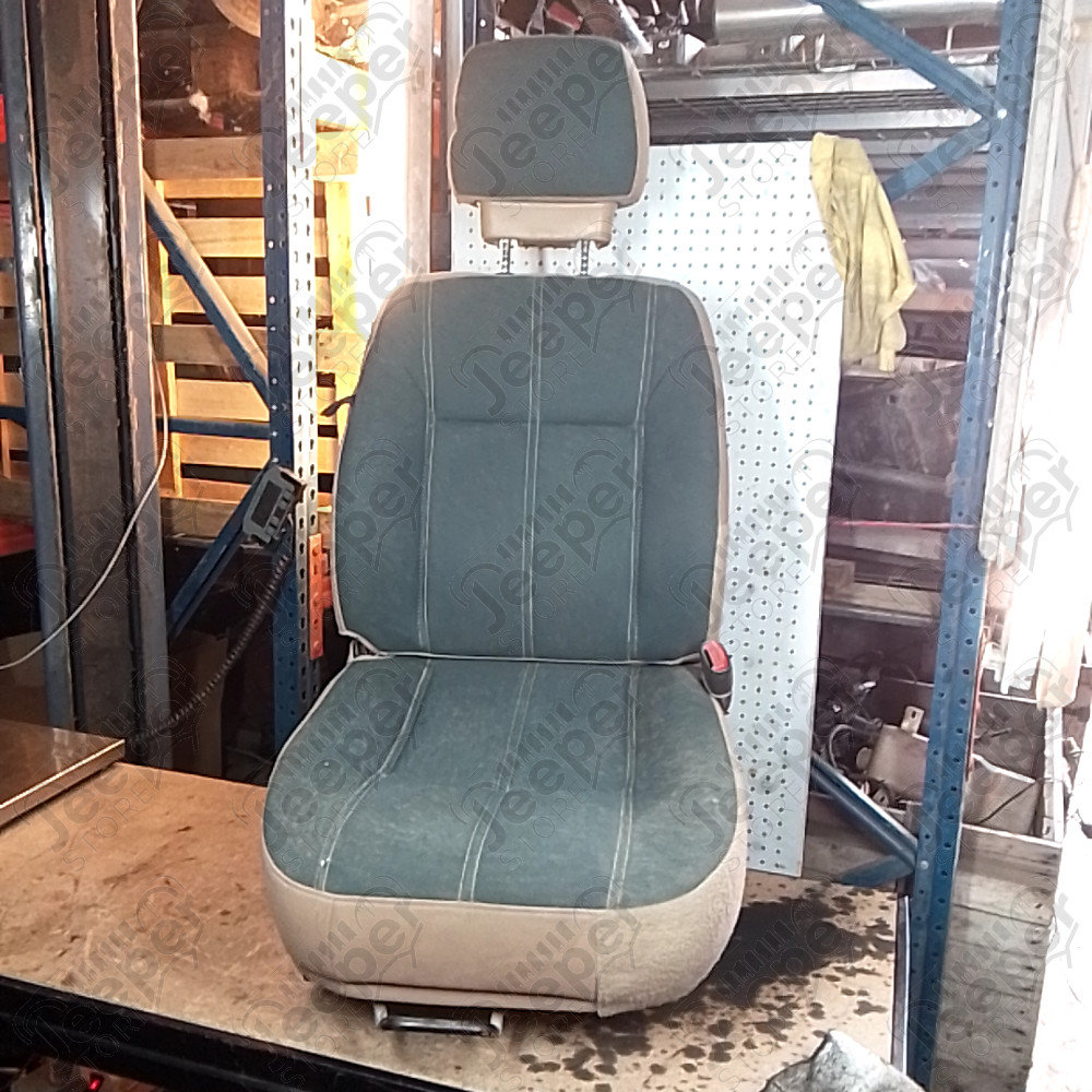 Occasion : Siège passager version Sahara marron/vert en tissu pour Jeep Wrangler TJ