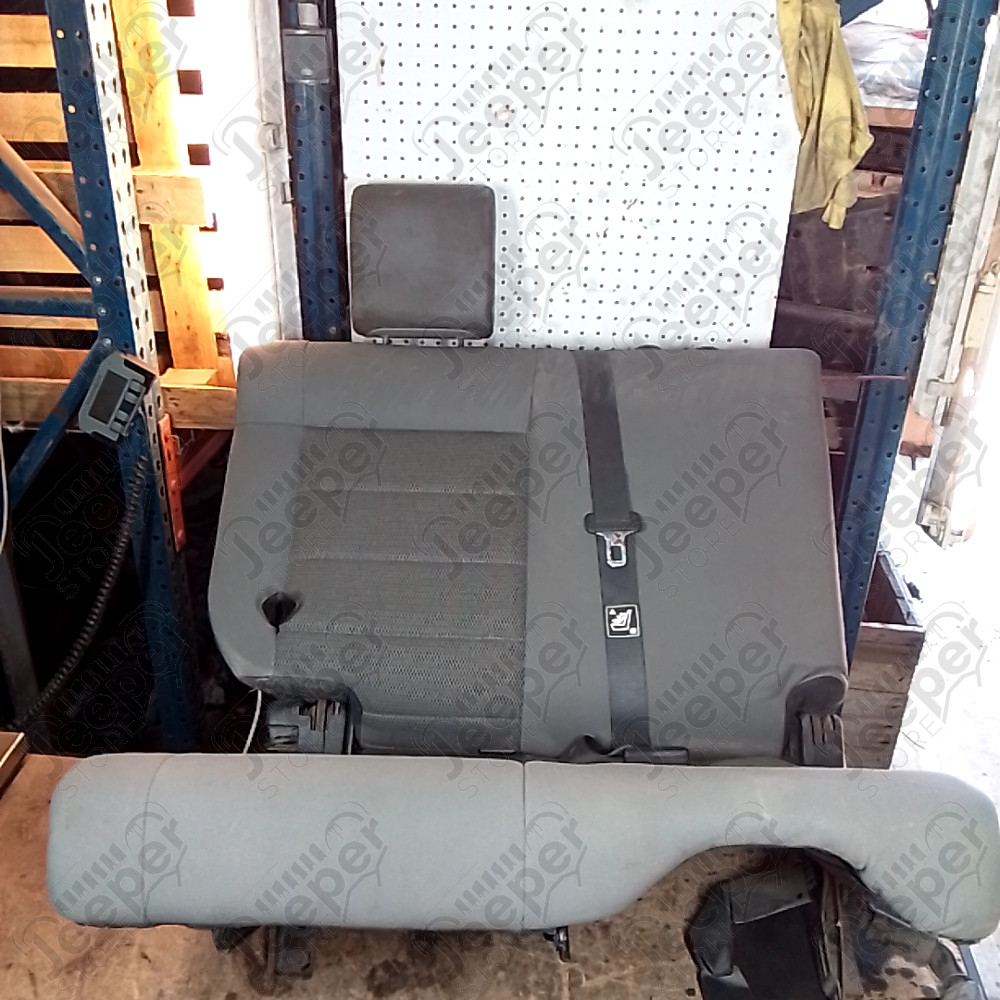 Occasion : Banquette arrière 2/3 grise en tissu pour Jeep Wrangler JK Unlimited (4 portes)