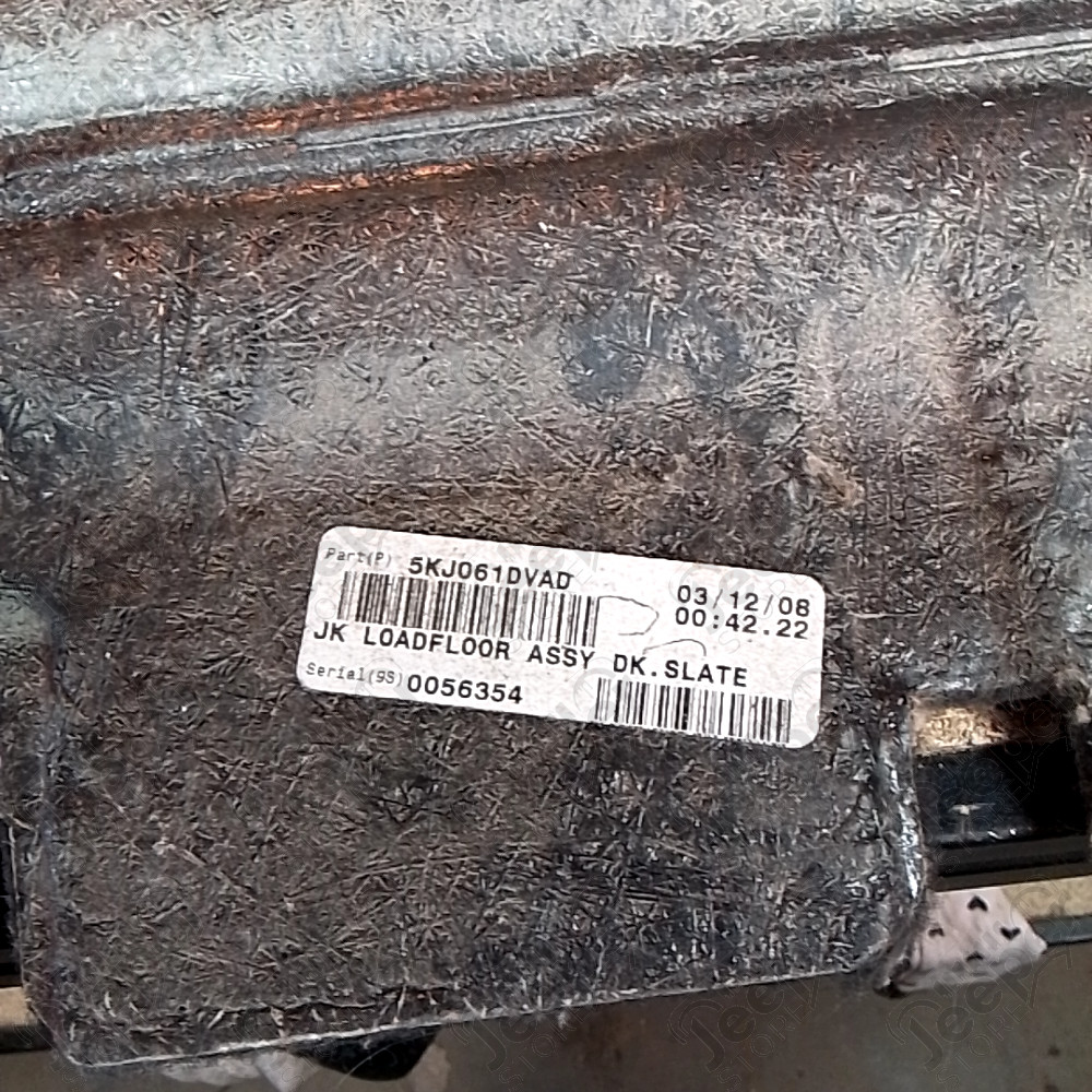 Occasion : Plaque fond de coffre (4 portes) pour Jeep Wrangler JK