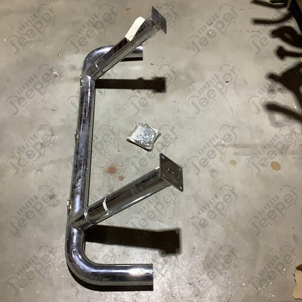 Occasion : Arceaux universel acier chromé incomplet pour Jeep MJ, TJ, YJ, CJ8, CJ7, CJ6, CJ5