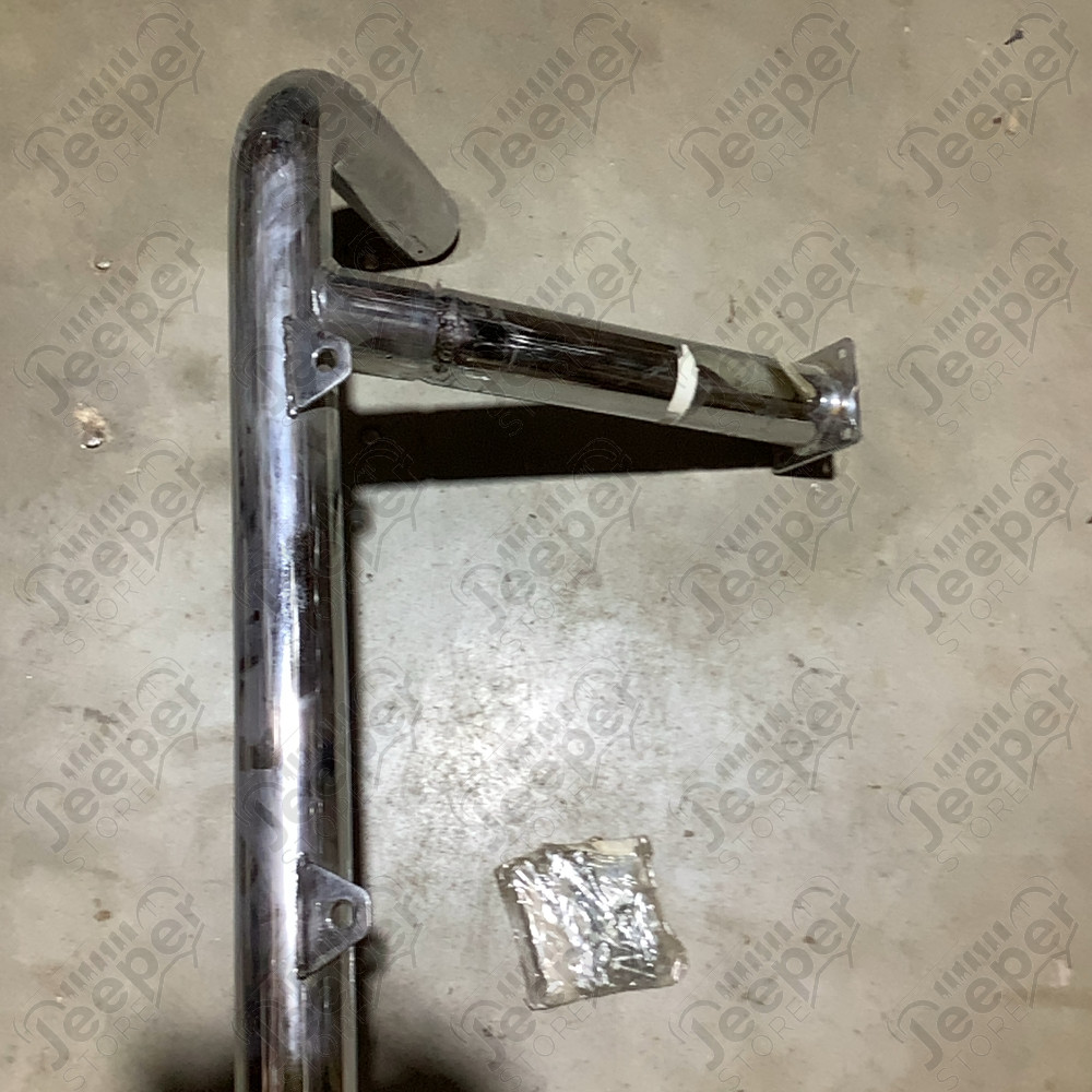 Occasion : Arceaux universel acier chromé incomplet pour Jeep MJ, TJ, YJ, CJ8, CJ7, CJ6, CJ5