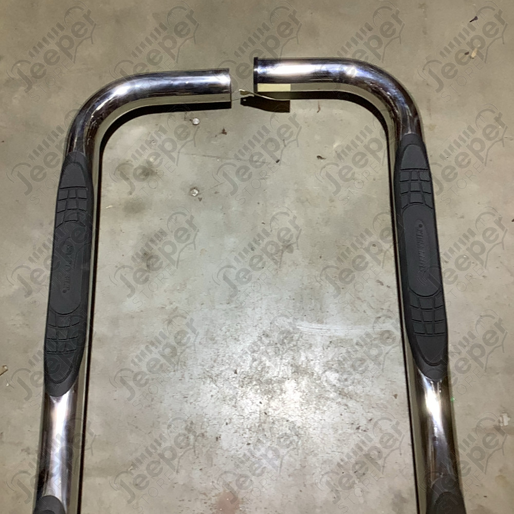 Occasion : Marche pieds tubulaire acier chromé avec plateaux sans fixation pour Jeep ZJ, ZG, WJ, WG