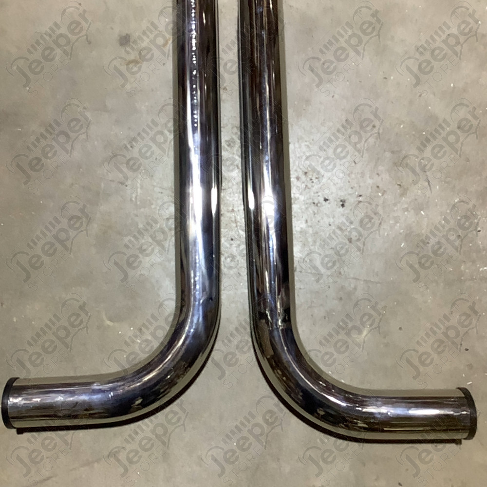 Occasion : Marche pieds tubulaire acier chromé avec plateaux sans fixation pour Jeep ZJ, ZG, WJ, WG