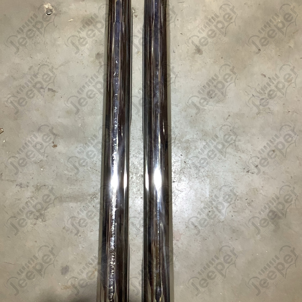 Occasion : Marche pieds tubulaire acier chromé avec plateaux sans fixation pour Jeep ZJ, ZG, WJ, WG