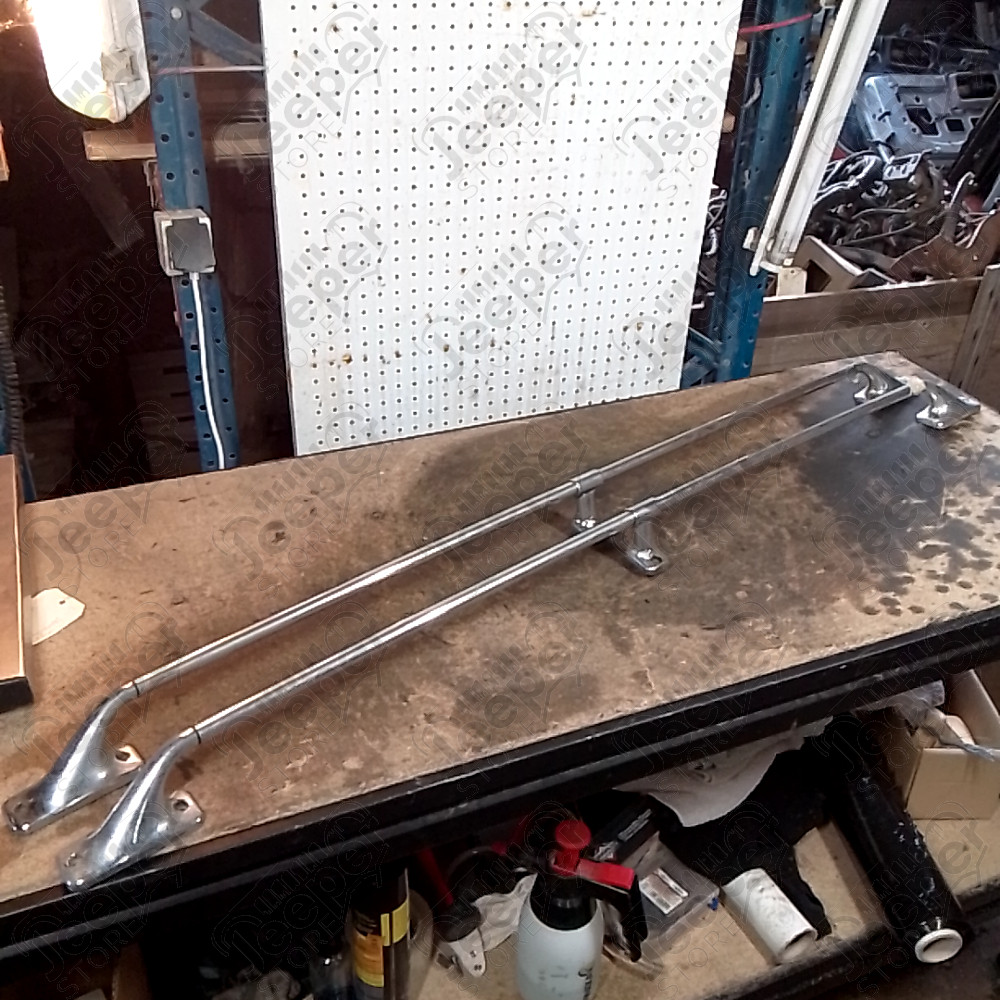 Occasion : Kit de 2 barres de toit longitudinales en acier/inox pour Jeep Cherokee XJ
