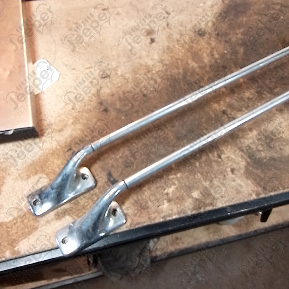 Occasion : Kit de 2 barres de toit longitudinales en acier/inox pour Jeep Cherokee XJ