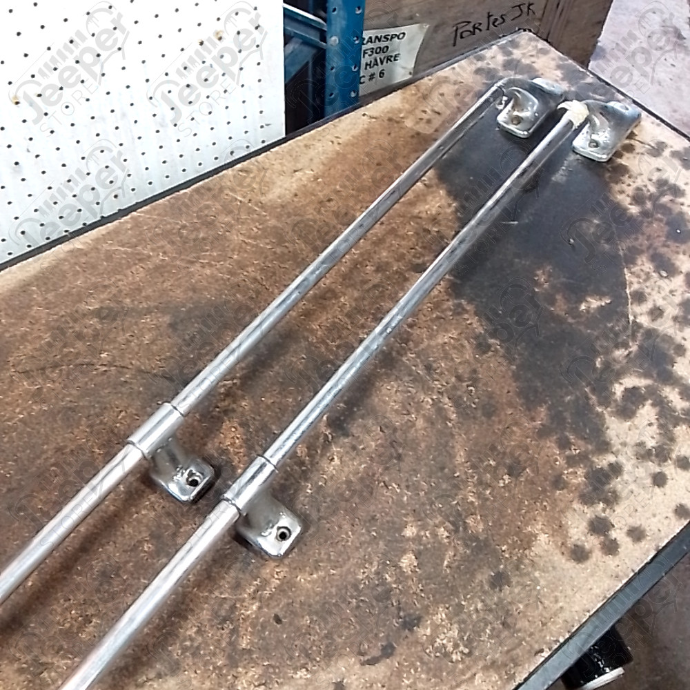 Occasion : Kit de 2 barres de toit longitudinales en acier/inox pour Jeep Cherokee XJ