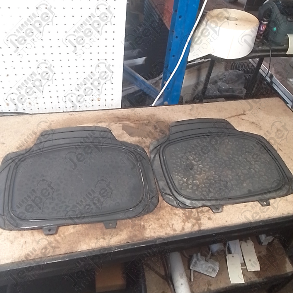 Occasion : Kit de 2 tapis arrière en caoutchouc universel pour Jeep DIVERS, WJ, WG, ZJ, ZG, KJ, XJ, JK, TJ