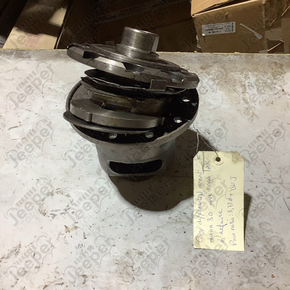 Occasion : Cage de différentiel avant dana 30 avec varie lock à refaire. Pour ratio 3.73 et + pour Jeep Grand Cherokee WJ, WG