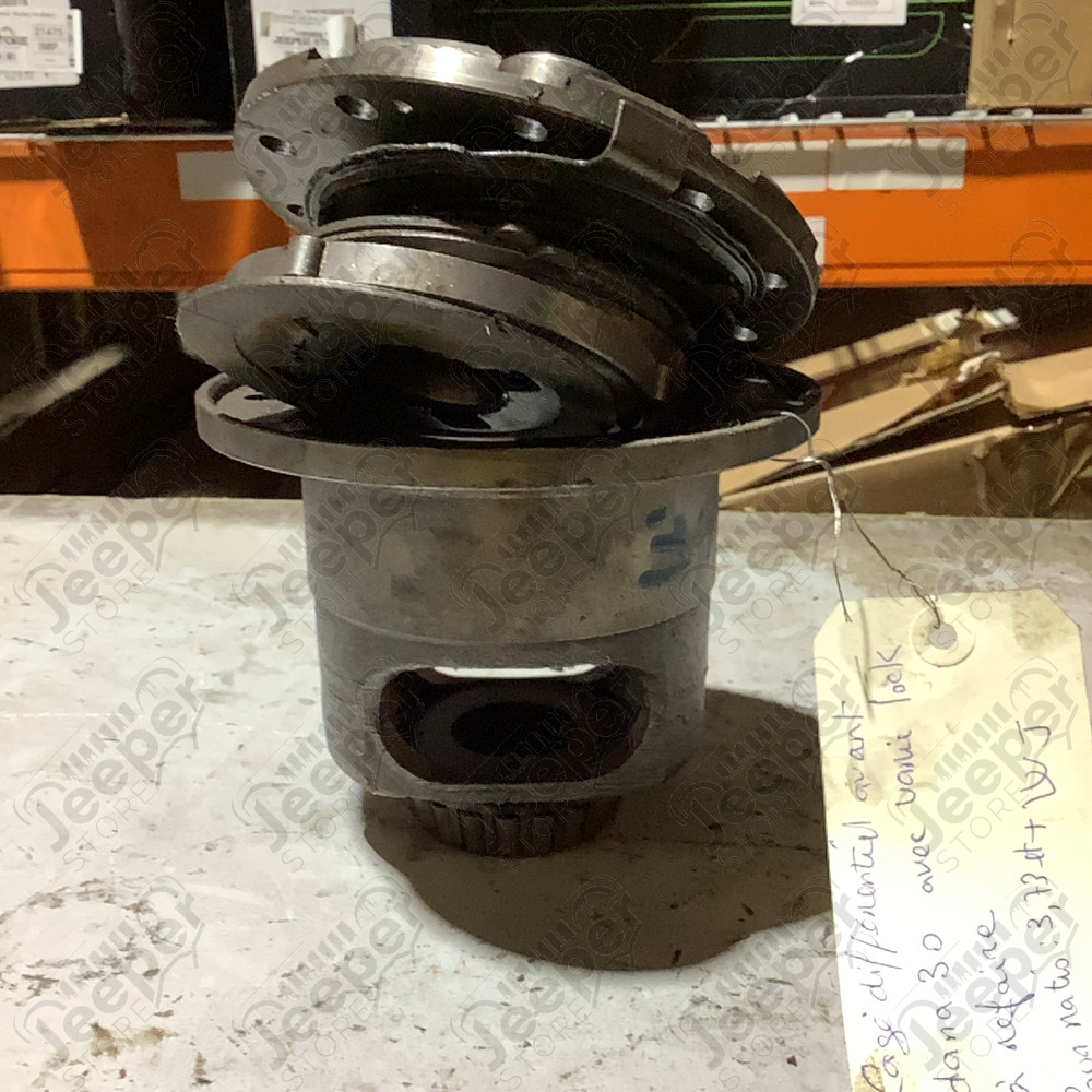Occasion : Cage de différentiel avant dana 30 avec varie lock à refaire. Pour ratio 3.73 et + pour Jeep Grand Cherokee WJ, WG