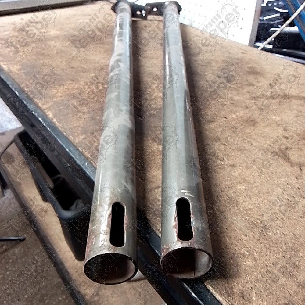Occasion : Kit de 2 barres d'arceaux de baie de pare brise (modifiées côté baie) pour Jeep Wrangler YJ