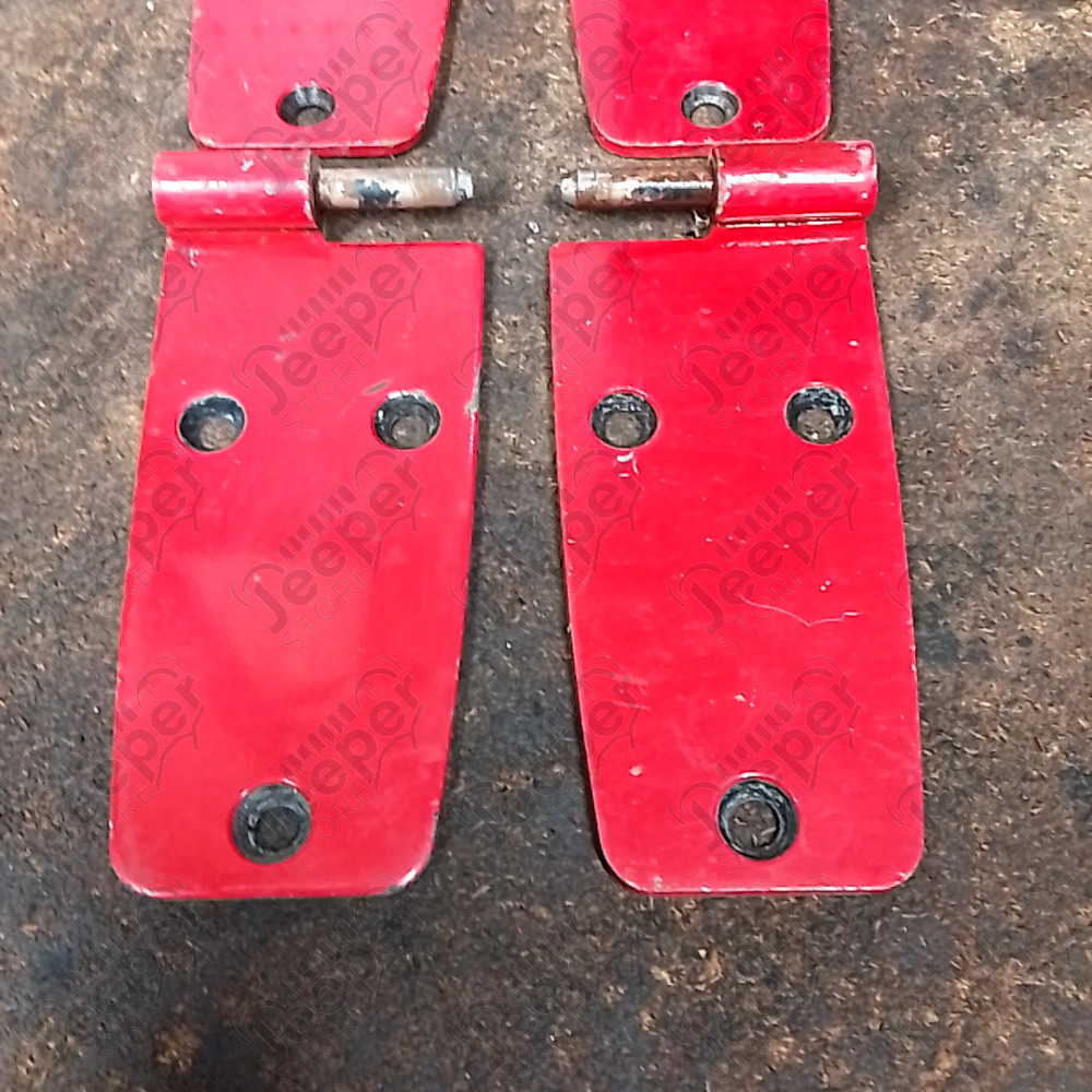 Occasion : Kit de 4 charnières de protection rouge / longueur : 17 cm pour Jeep CJ5, CJ7, CJ8, YJ