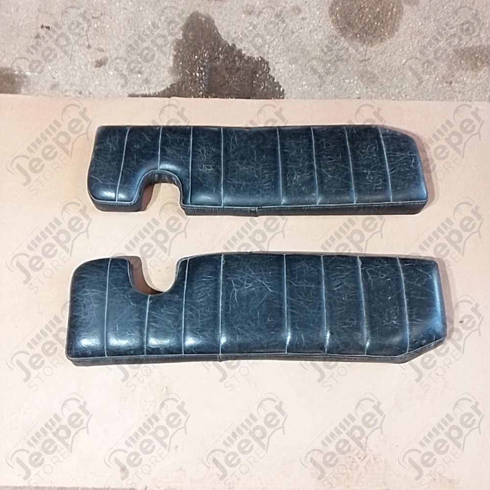 Occasion : Kit de 2 coussin latéraux sur ailes en simili-cuir noir pour Jeep CJ5, CJ7, YJ