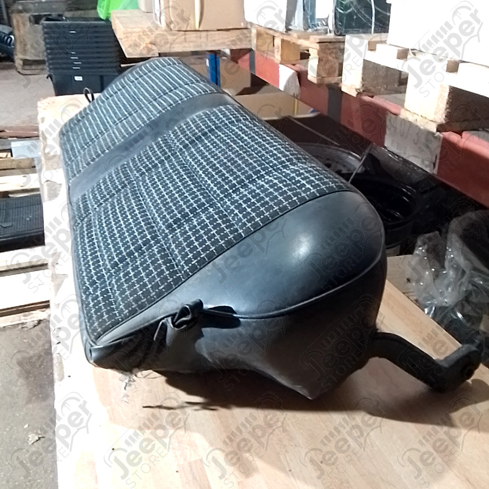 Occasion : Assise de banquette arrière en tissu/cuir noire et blanche pour Jeep Cherokee XJ