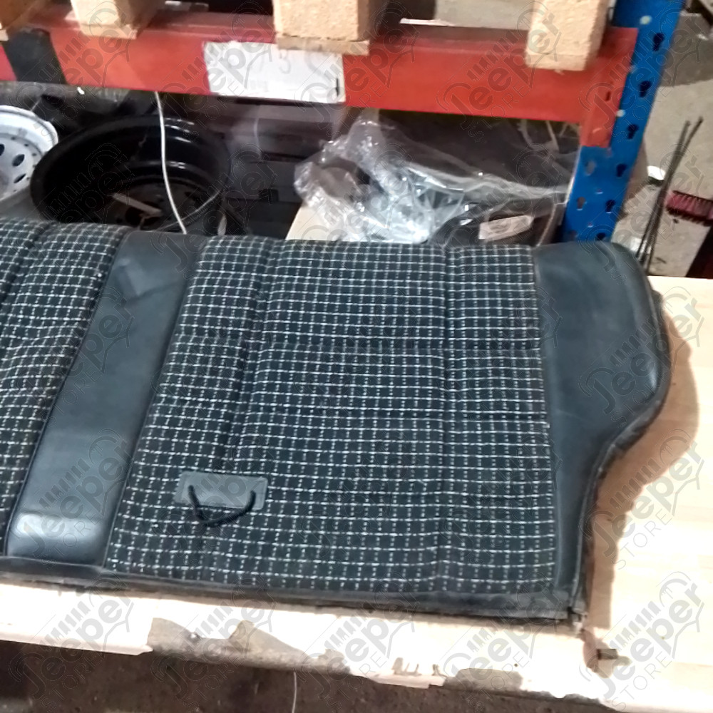 Occasion : Dossier de banquette arrière en tissu/cuir noire et blanche pour Jeep Cherokee XJ