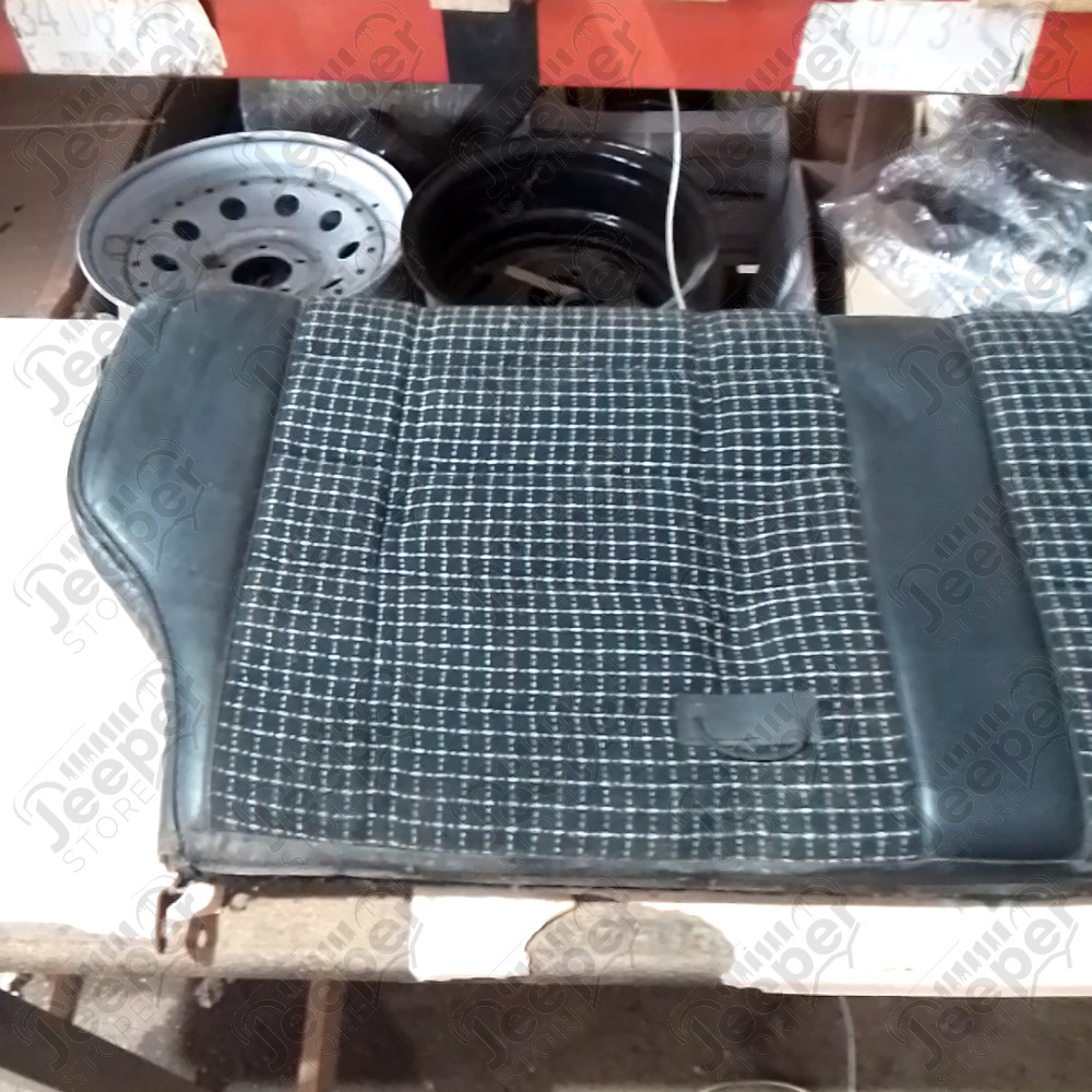 Occasion : Dossier de banquette arrière en tissu/cuir noire et blanche pour Jeep Cherokee XJ