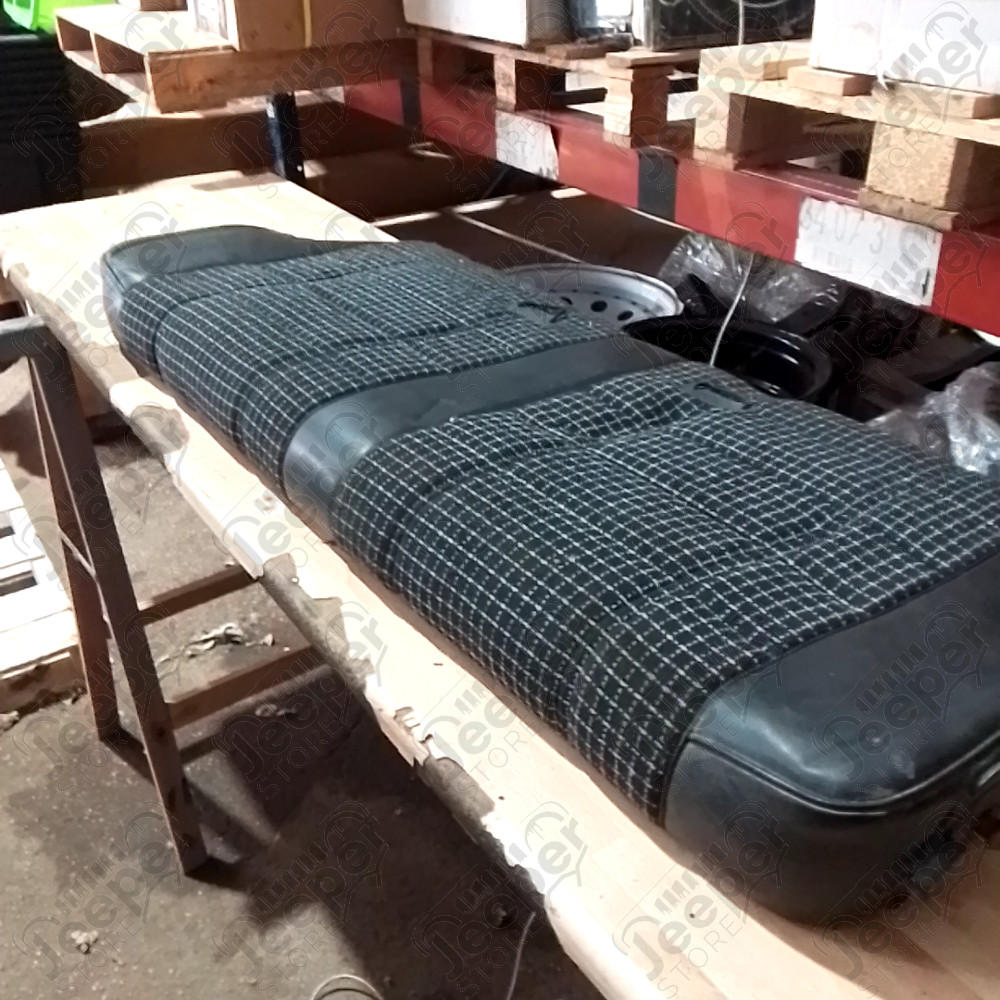 Occasion : Dossier de banquette arrière en tissu/cuir noire et blanche pour Jeep Cherokee XJ