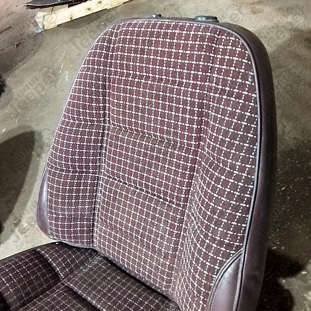 Occasion : Siège avant droit bordeau en tissu/cuir pour 2 portes pour Jeep Cherokee XJ
