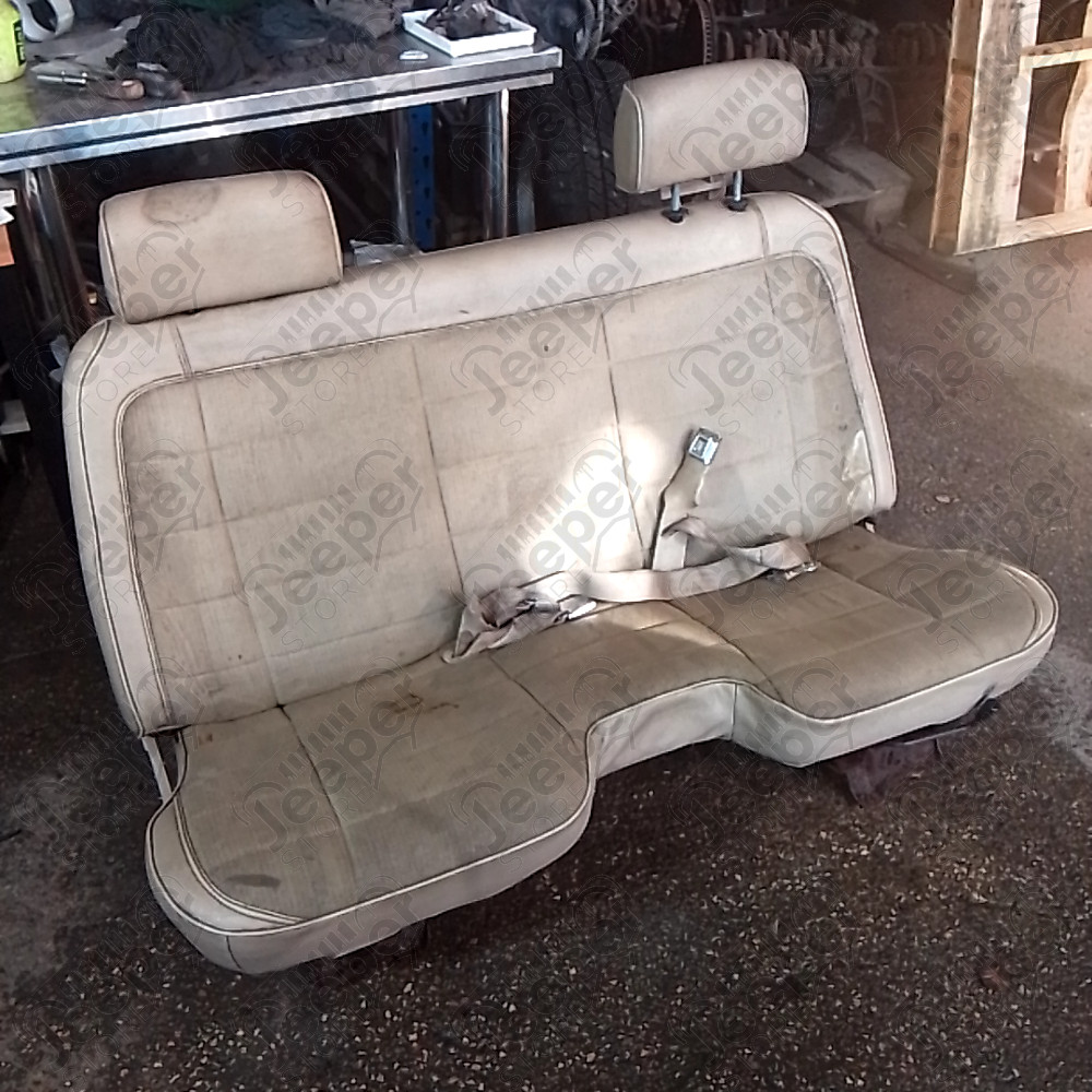 Occasion : Banquette avant en cuir/tissu crème pour Jeep Comanche MJ