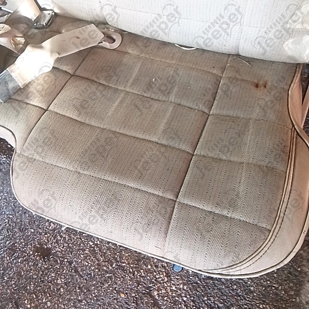 Occasion : Banquette avant en cuir/tissu crème pour Jeep Comanche MJ