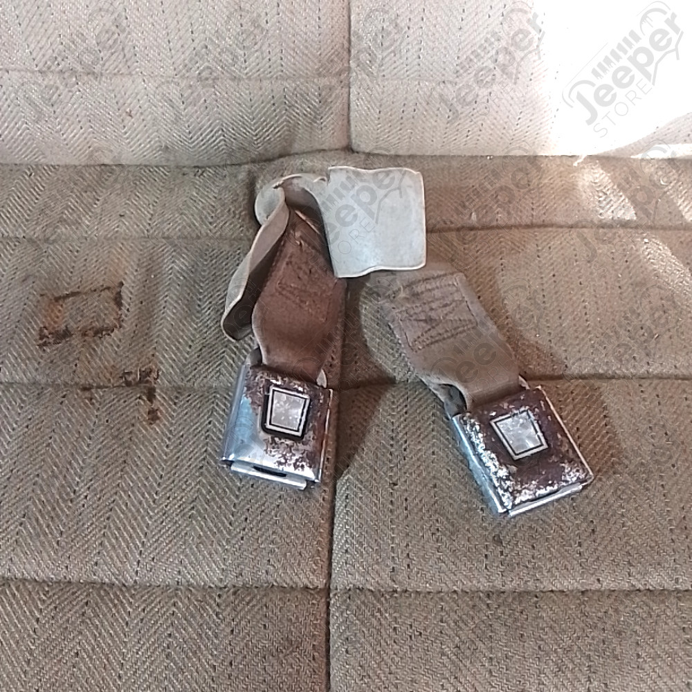 Occasion : Banquette avant en cuir/tissu crème pour Jeep Comanche MJ