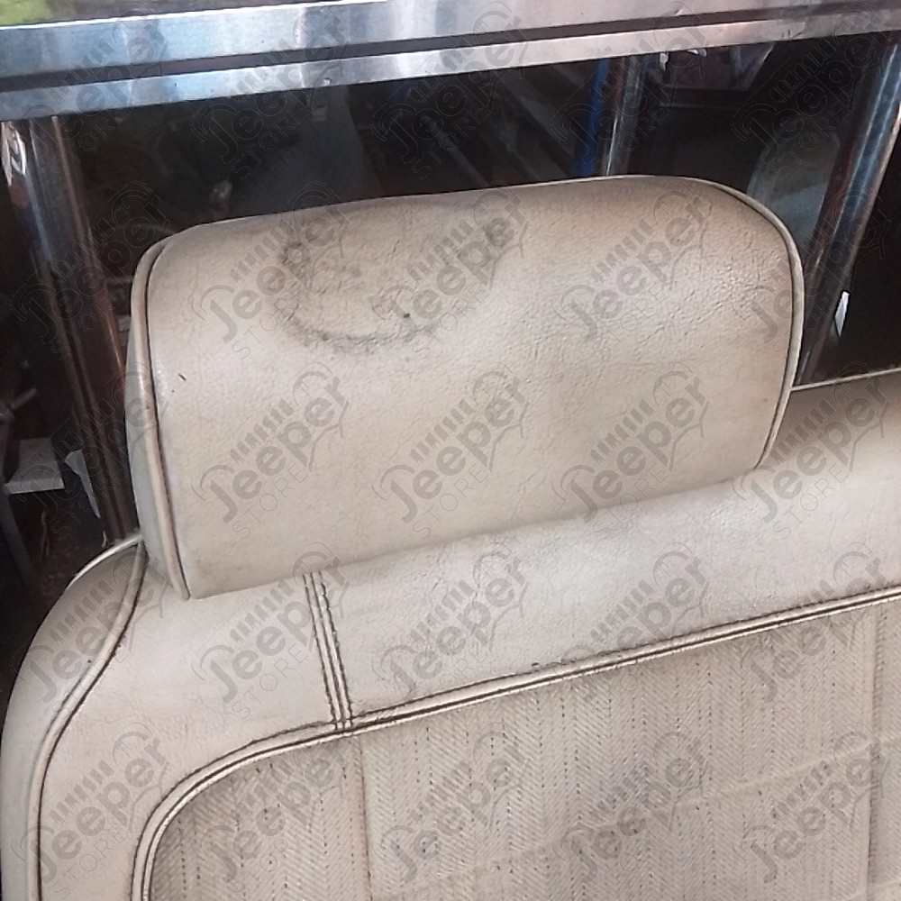 Occasion : Banquette avant en cuir/tissu crème pour Jeep Comanche MJ