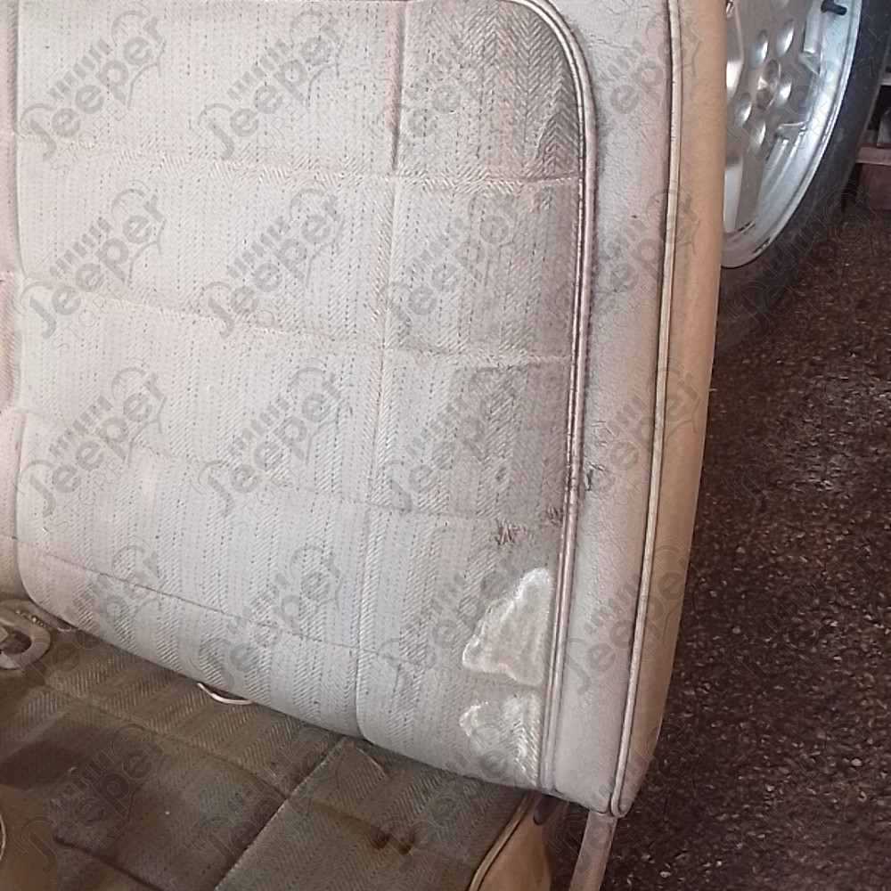 Occasion : Banquette avant en cuir/tissu crème pour Jeep Comanche MJ